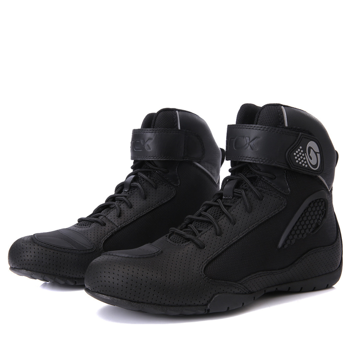 Scarpe Moto in Pelle di bovino Traspirante Antiscivolo