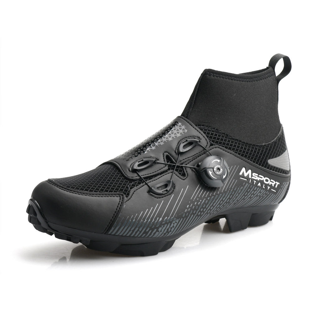 Scarpe Ciclismo MTB Invernale Antiscivolo Antipioggia, Scarpe Mountain Bike Uomo/Donna Compatibile Pedali SPD