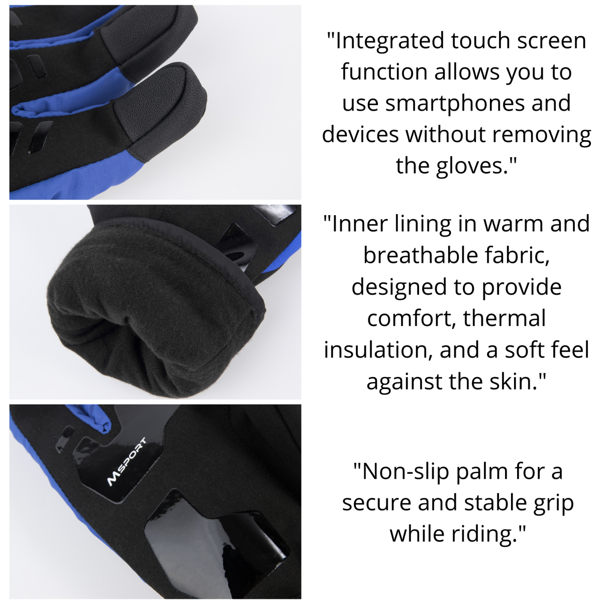 100% Waterproof Thermal Winter Motorcycle Gloves