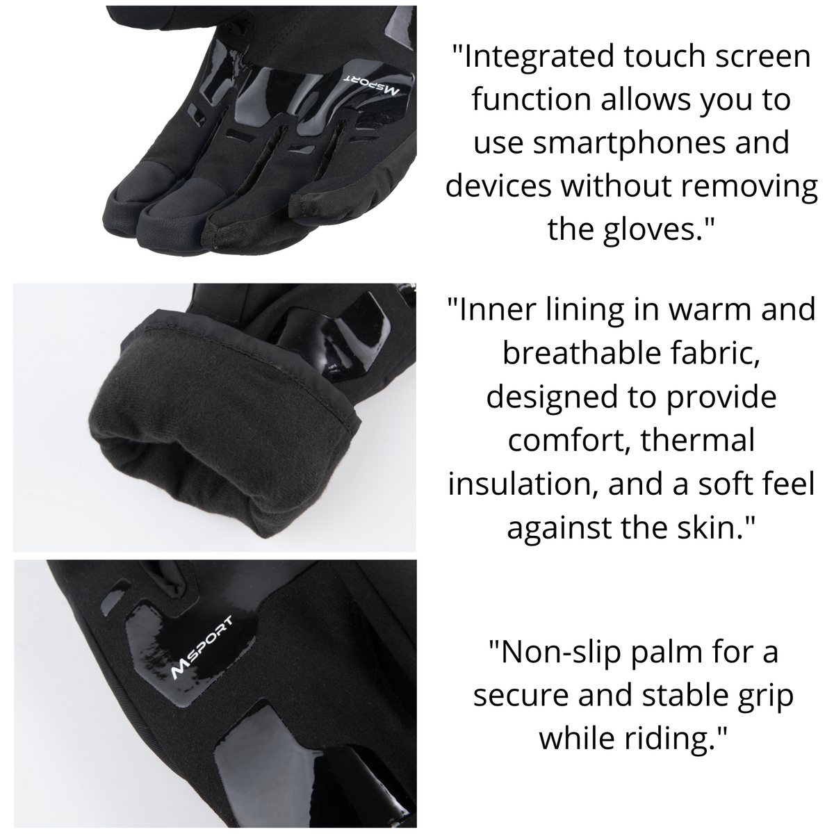 100% Waterproof Thermal Winter Motorcycle Gloves
