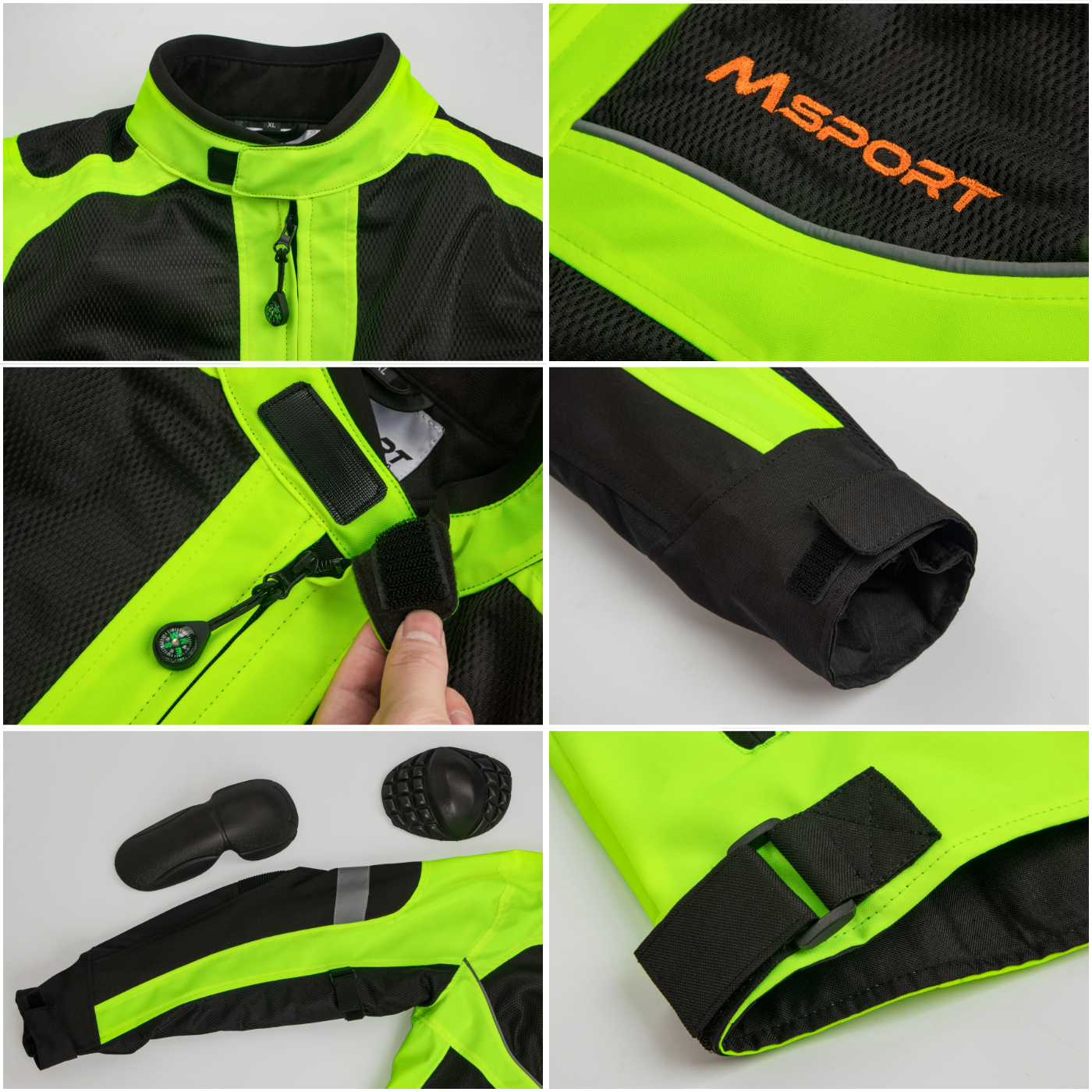 Reflective Motorcycle Jacket with Removable Protection