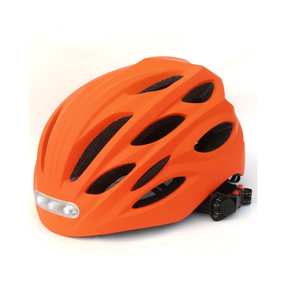 Cycling helmet with front and rear lights