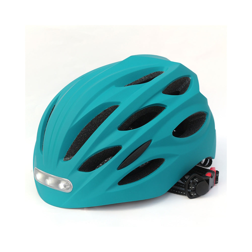 Cycling helmet with front and rear lights