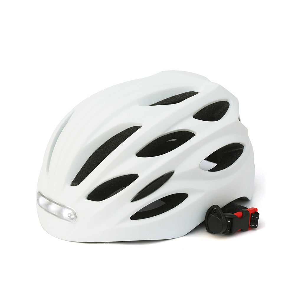Cycling helmet with front and rear lights