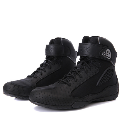 Scarpe Moto in Pelle di bovino Traspirante Antiscivolo