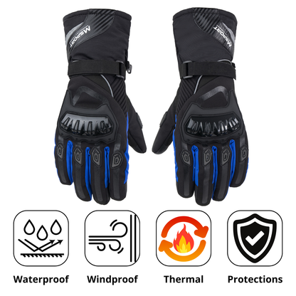 Guanti Moto Invernali Termici 100% Impermeabili – Protezione Antivento, Caldi e Confortevoli per Tutte le Stagioni