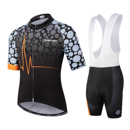 Tuta da Ciclismo Completa Uomo/Donna – Abbigliamento Tecnico Traspirante con Pantaloncini Imbottiti