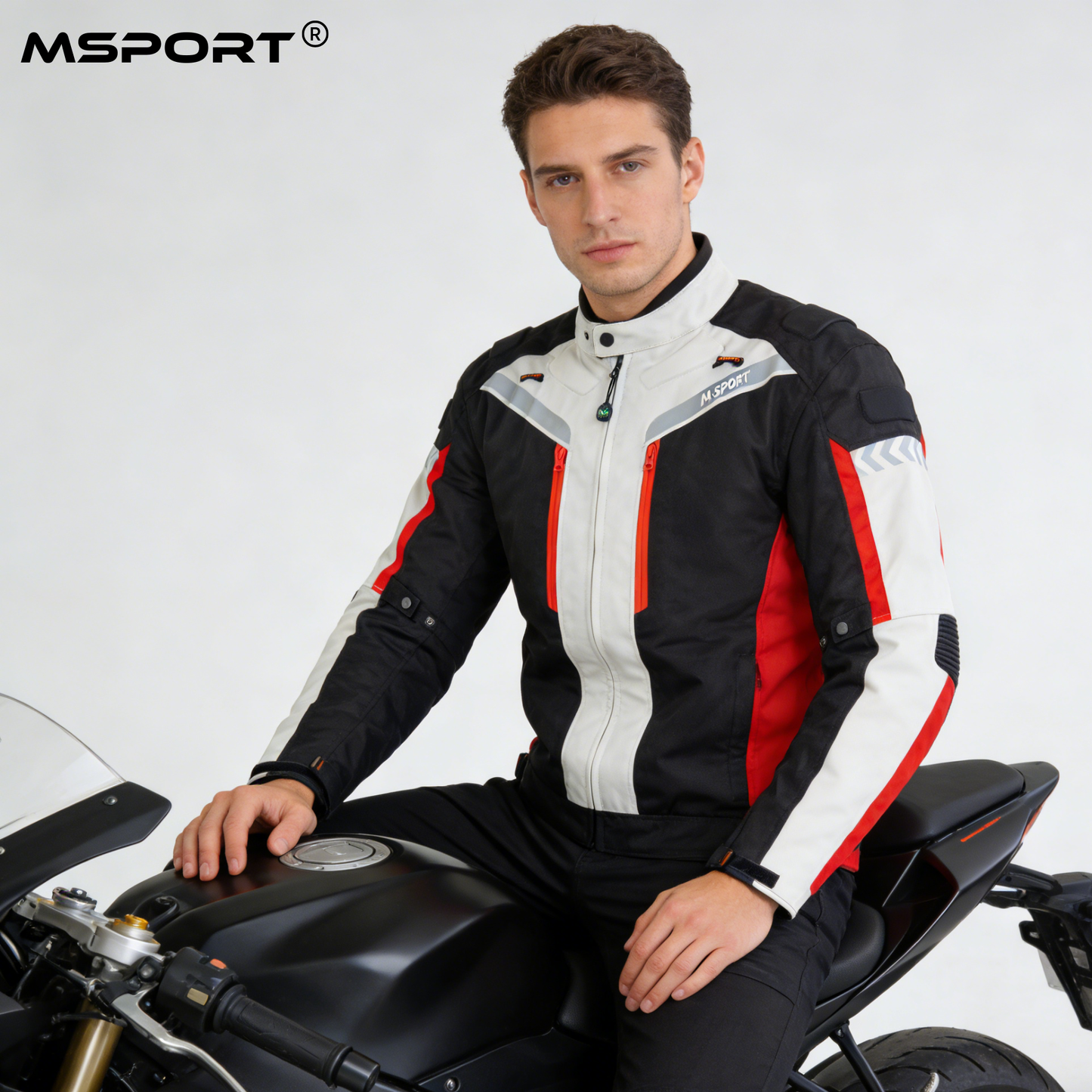 Giacca Moto da Uomo 4 Stagioni Impermeabile Antivento con Fodera Termica Rimovibile e Protezioni CE Integrate