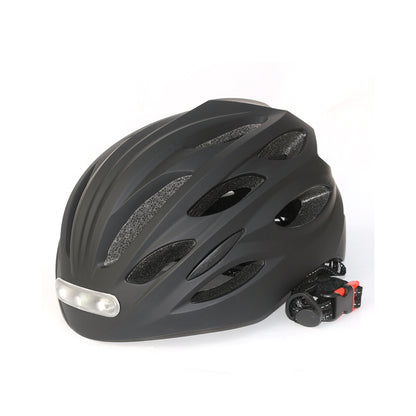 Cycling helmet with front and rear lights