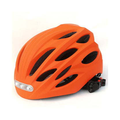 Cycling helmet with front and rear lights
