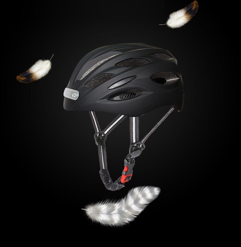 Cycling helmet with front and rear lights